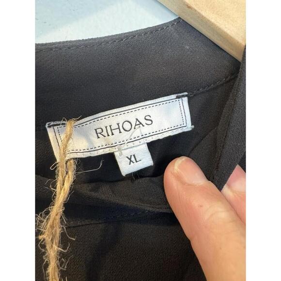 Rhoas Black Cocktail Dress Party Holiday NWT Chic Feminine Vtg Inspired XL - Picture 3 of 4